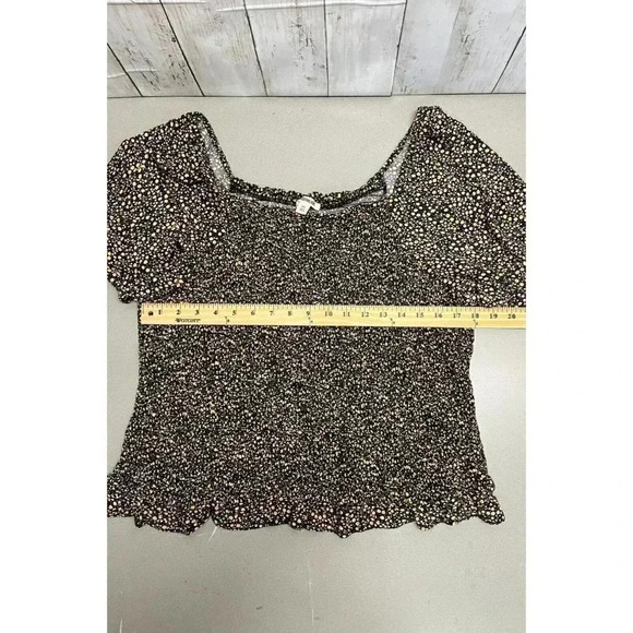 GOODTHREADS WOMENS SIZE XXL SCOOP NECK STRETCHY PUFFY SHOULDERS BLOUSE - Picture 3 of 10